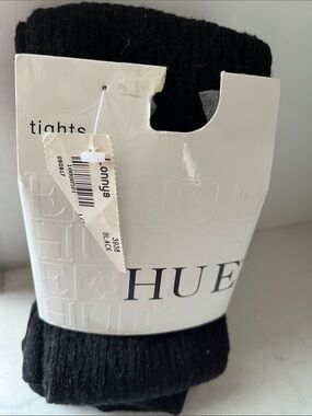 NWT HUE Black Cable Sweater Tight M/L